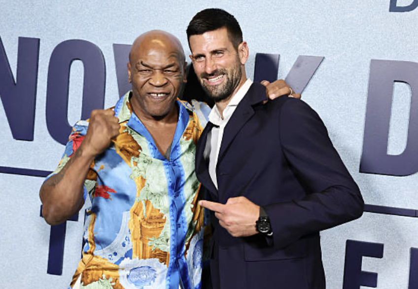 DjokovicFan_'s tweet photo. Novak Djokovic with Mike Tyson last night in New York. 🇺🇸

Tyson: "Novak Djokovic is my and my daughter's favorite athlete. He's the man." ❤️ https://t.co/2IMgRJurW5