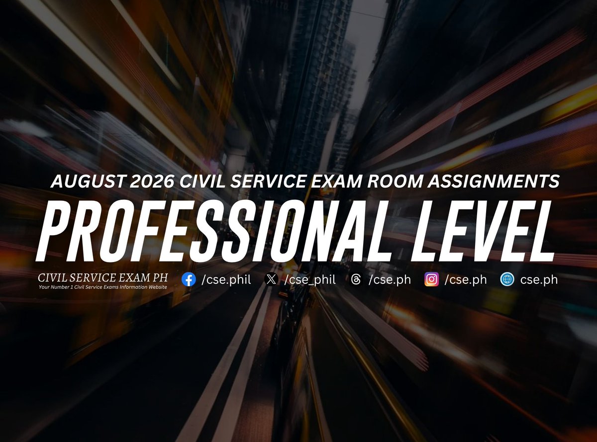cse_phil's tweet photo. 𝗔𝗨𝗚𝗨𝗦𝗧 𝟮𝟬𝟮𝟲 𝗖𝗦𝗘-𝗣𝗣𝗧 𝗥𝗢𝗢𝗠 𝗔𝗦𝗦𝗜𝗚𝗡𝗠𝗘𝗡𝗧𝗦 (𝗣𝗥𝗢𝗙𝗘𝗦𝗦𝗜𝗢𝗡𝗔𝗟)

✅ MAIN: https://t.co/9hg9aV5Kee

The room assignments are expected to be released very soon! Kindly bookmark our page for the quick and real-time updates. https://t.co/KFZxtcqpRV