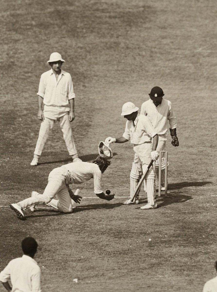 Filches Mansur Ali Khan Pataudi playfully filches the cap of his former Sussex ...