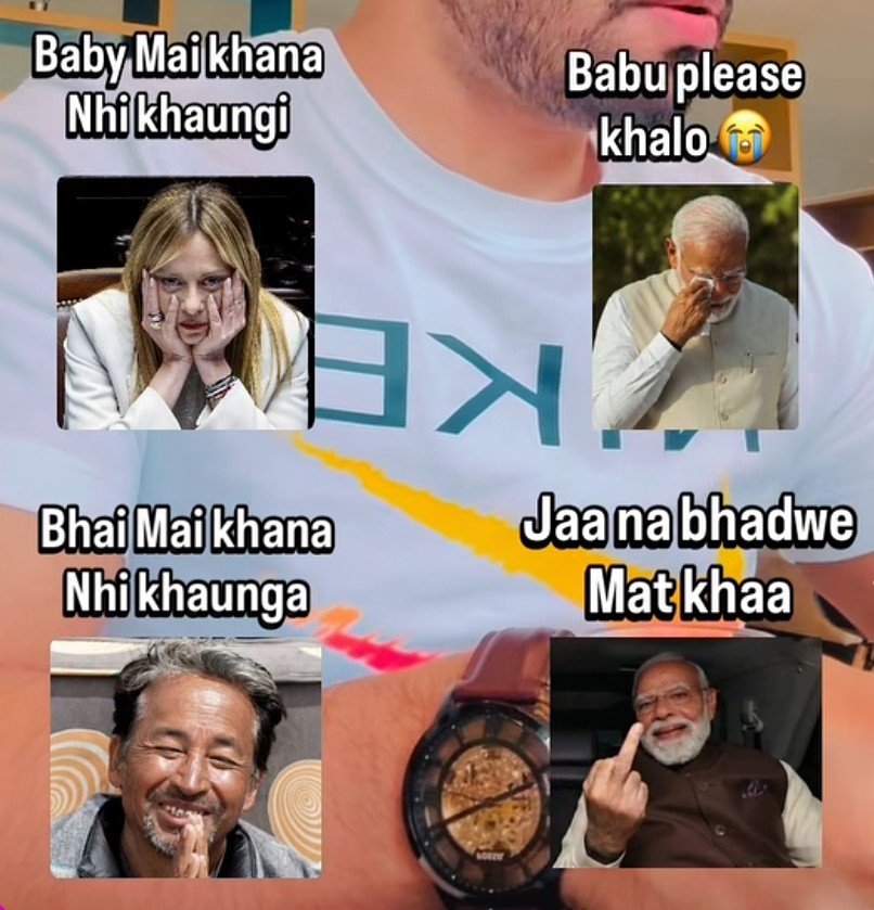 PandeYnkki's tweet photo. Modi ji bas karo yaar 😭😭😭 https://t.co/AcNvd54lXF
