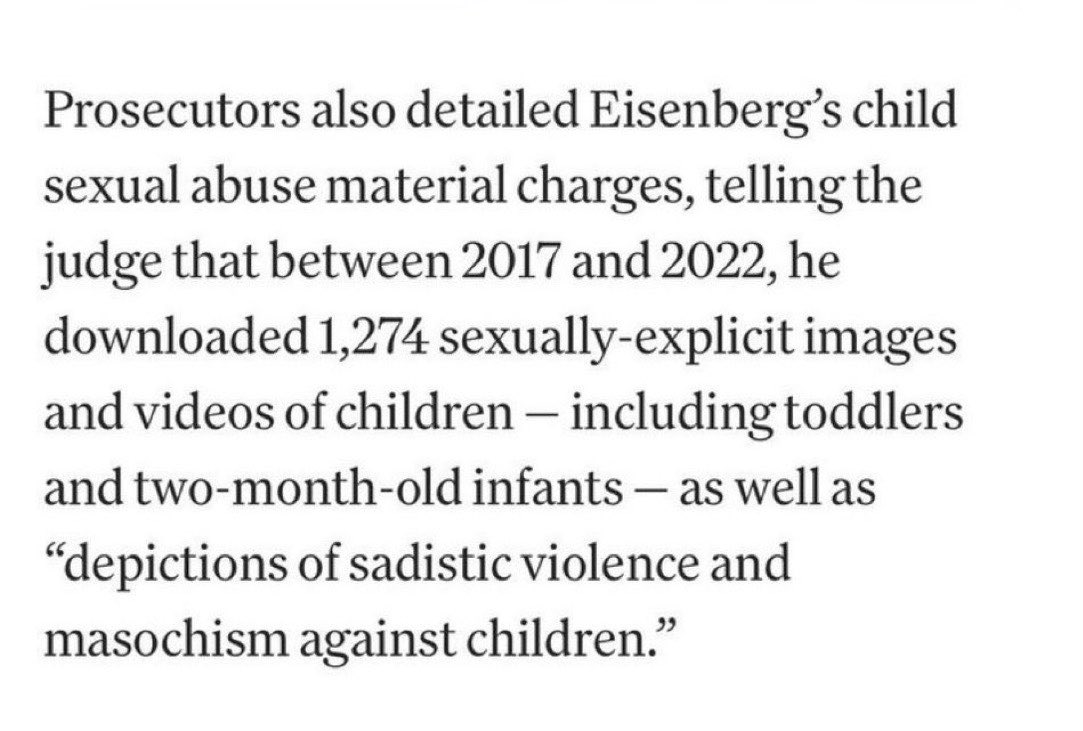 zachxbt's tweet photo. @avi_eisen Yes the X team should add a public warning label to your account for child sexual abuse. https://t.co/iejfW0CPYr