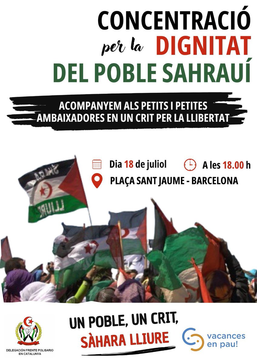 LH_Sahara's tweet photo. Aquest dissabte, els nens i nenes sahrauís acollits a Catalunya aquest estiu faran d'ambaixadors del seu poble. https://t.co/e3uDJDxxGH