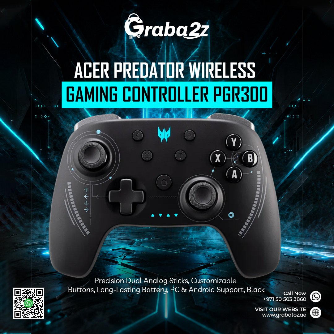 GrabAtoz's tweet photo. 🎮 Take Control of Every Game with the Acer Predator PGR300 Wireless Gaming Controller! 🕹️

📲 Order now @Grabatoz

#Grabatoz #Acer #Predator #PGR300 #GamingController #WirelessController #PCGaming #ConsoleStyleController #Esports #TechAccessories #GamingGear #UAE https://t.co/YxmQYWDeQU