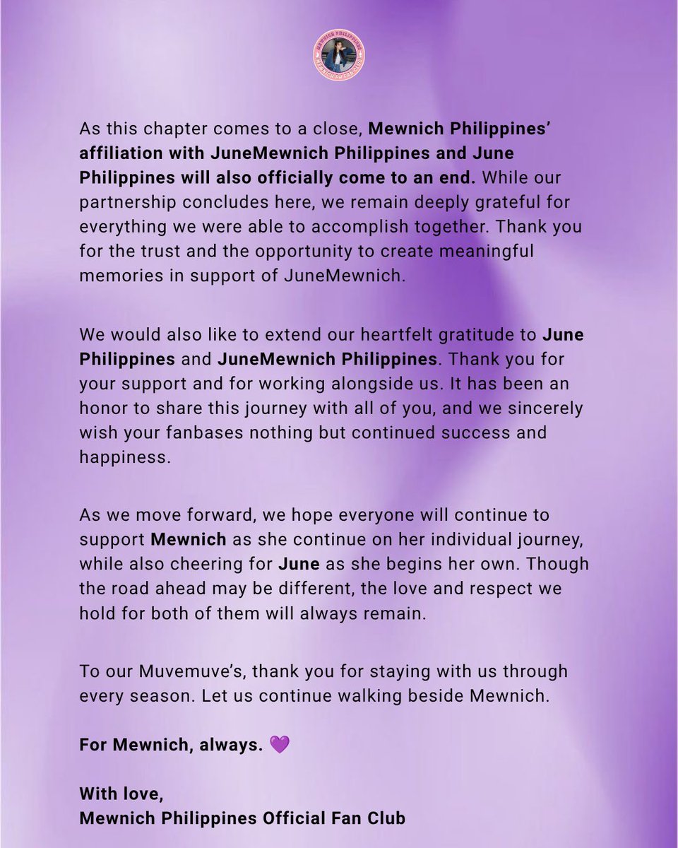 MewnichPHFC's tweet photo. Please take a moment to read our official statement regarding the recent announcement.

Thank you for being part of this journey with us. 🤍

#mewnich #MuveMuve #มู๊ปมู๊ป https://t.co/0RX0Ewduqc