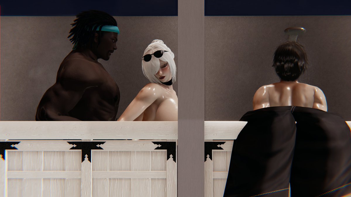 ViolescentWind's tweet photo. #Blacked Cinderella

"Let's try to keep as quiet as we can... My Prince is showering right next to us..."

#NTR #Nikke https://t.co/h2roQfrIPP