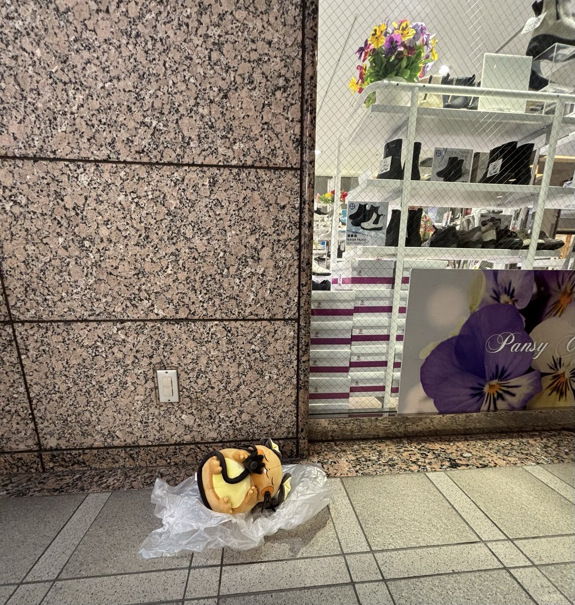 twtw2023's tweet photo. ランドマーク歩き回ってイメージ写真の場所見つけたが、お目当てのデデンネがおらず…スタッフの方に聞いたら不備がありしばらくデデンネはいないようです。いつ戻ってくるかは分からないとのこと。
とりあえず代わりにウチのオネンネデデンネを置いてパシャリしときました
 #ポケスリ3周年をみんなで https://t.co/nRtFM3zFmW