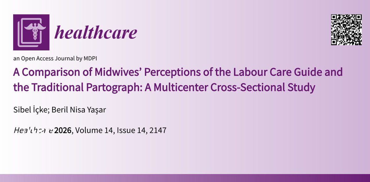 HealthcareMDPI_'s tweet photo. 🧐New published paper
A Comparison of Midwives’ Perceptions of the Labour Care Guide and the Traditional Partograph: A Multicenter Cross-Sectional Study 
✒️by Sibel İçke and Beril Nisa Yaşar
https://t.co/1yZznV09SU 
#mdpihealthcare https://t.co/0M75GTLBSU