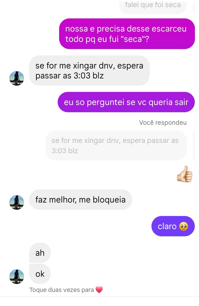 yupces's tweet photo. @jinmengo AQUI Ó KKKK provavelmente eu tava brigando com criança de madrugada
o PIOR de tudo foi q eu dei meu número p ela confirmar o instagram dela, eu to fudida
a unica mensagem seca q eu mandei foi "vc quer sair?" Pq ela disse q tinha cansado do jogo 🥹 https://t.co/3tVjGQZIuh