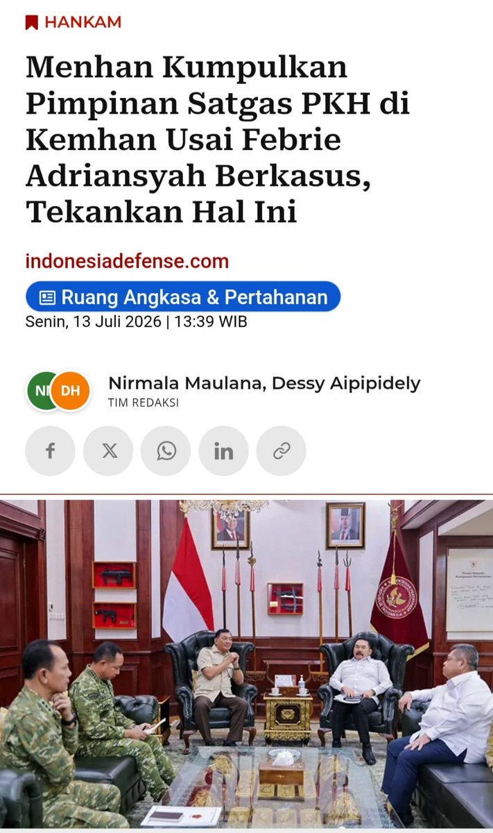 ai_hanif's tweet photo. Kebijakan pertahanan Indonesia ialah kombinasi modernisasi, diplomasi, &amp; otonomi.
Kerja Bersama Global https://t.co/O5DJzmzz7D