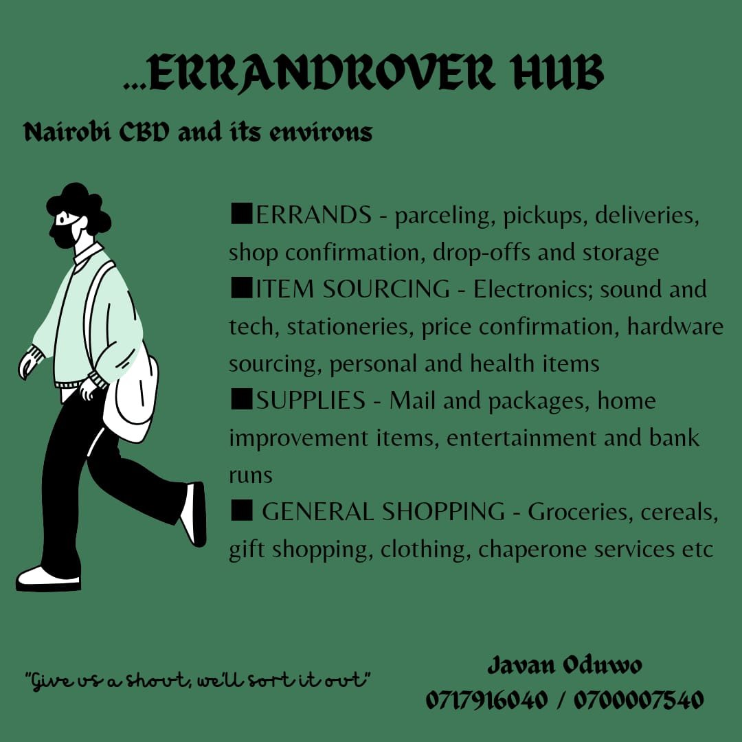 Is_javan's tweet photo. Mnipe errands nitadeliver https://t.co/sURLpEtQYI