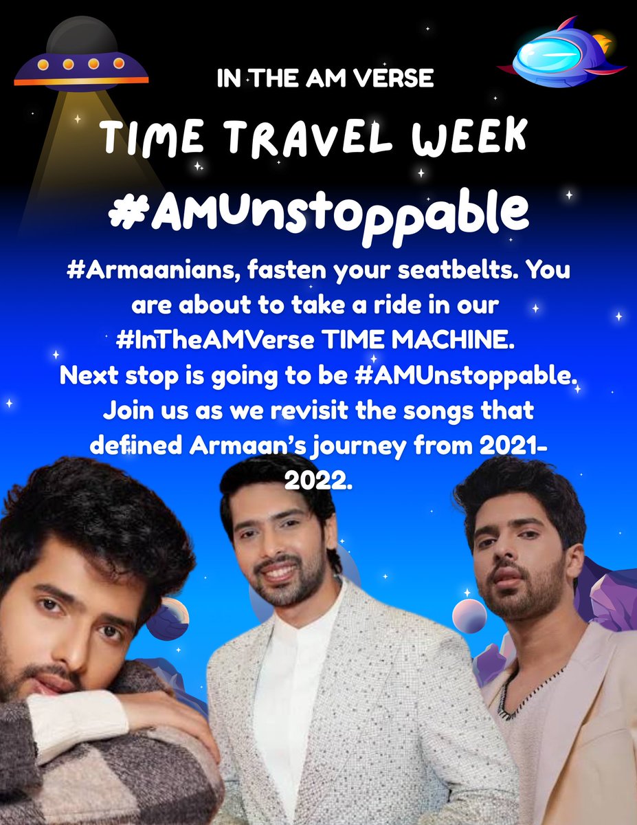 ShivaniPatel23's tweet photo. #Armaanians, for #InTheAMVerse we are celebrating @ArmaanMalik22’s 2021-2022 songs today! Because he was and always has been unstoppable, our hashtag is #AMUnstoppable🧿♥️
See you at 9 pm! 

Spotify Playlist: https://t.co/W65y1nMLiz https://t.co/LcPMzwimZu