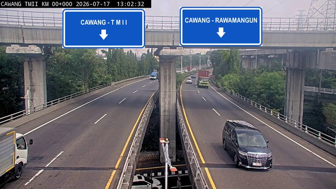 RadioElshinta's tweet photo. 13.32: RT @SenkomCMNP : Ruas tol Ir Wiyoto Wiyono Msc. Cawang - Rawamangun lancar, Cawang - Taman Mini lancar. ; Rawamangun - Tg.Priok lancar, Tg.Priok - Cawang lancar. ; Ancol - Gd.Panjang lancar, Ancol - Tg.Priok lancar. ; Pluit - Kapuk lancar, Pluit - Ancol lancar. Jaga jarak aman kendaraan anda. #Cuacacerah .