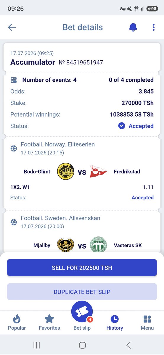 Sonko_tips's tweet photo. Banker On Paripesa 

Booking code:FR3FF

Kama huna akaunti ya Paripesa jisajili kwa link hapo chini 👇

PARIPESA 

Jisajili hapa 👉:https://t.co/2JYWWSQ58b

Promo code  SONKO

Paripesa app link👇 - https://t.co/flPzRzC00V https://t.co/toHil4Tqs1