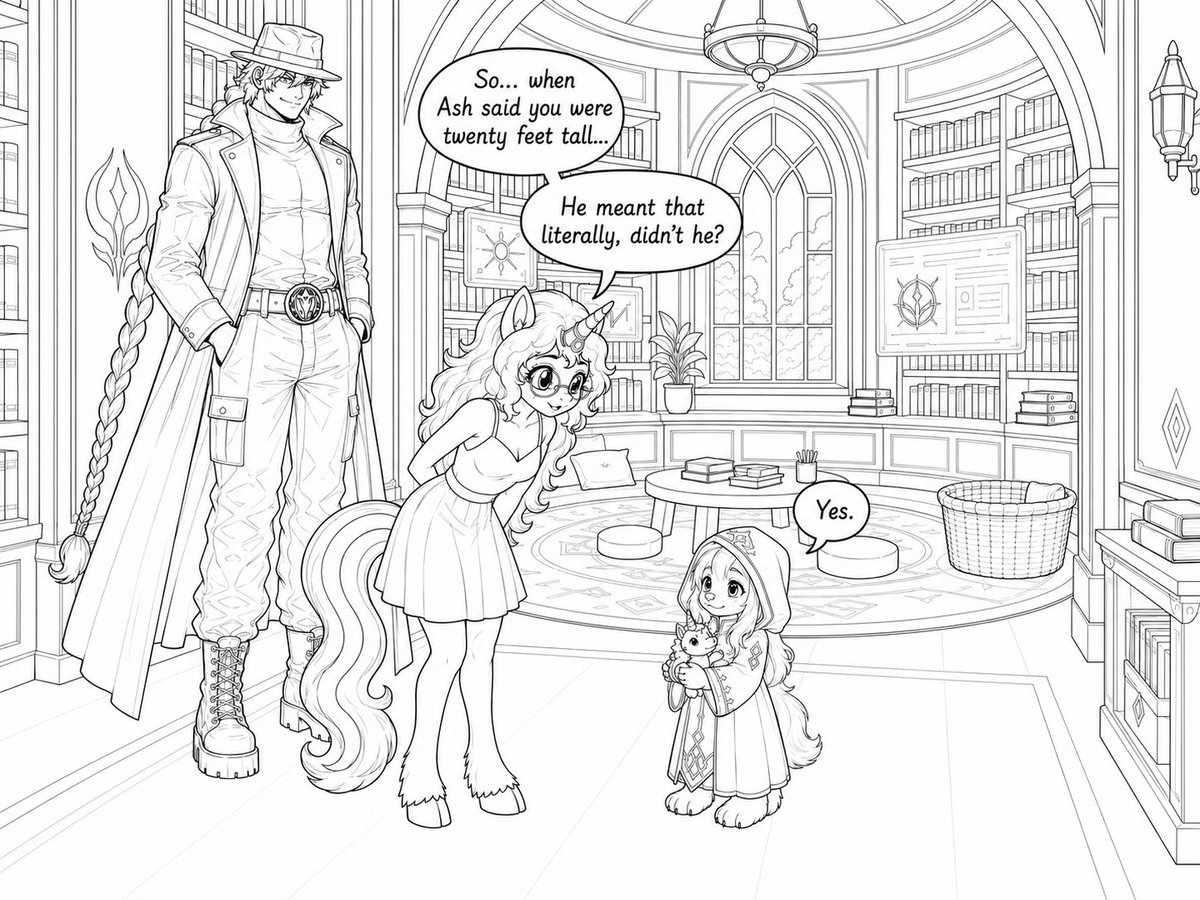 foxfamilyafairs's tweet photo. Scribble:
Archival note: comfort object accepted.
Threat assessment remains low. Sentimental value remains unexpectedly high.

I will preserve both.

#TheFamily #SweetDTrail #ScribbleScribe #MLP #Pony #Furry #Anthro #OC #Webcomic #FoundFamily #AIArt https://t.co/pqY4bRhWk9