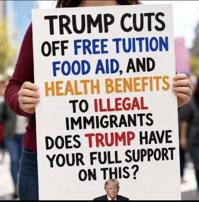 Conservatixe's tweet photo. Those benefits need to go to our American veterans, children, homeless, poor and sick!!!!! https://t.co/7LpvRk8WBV