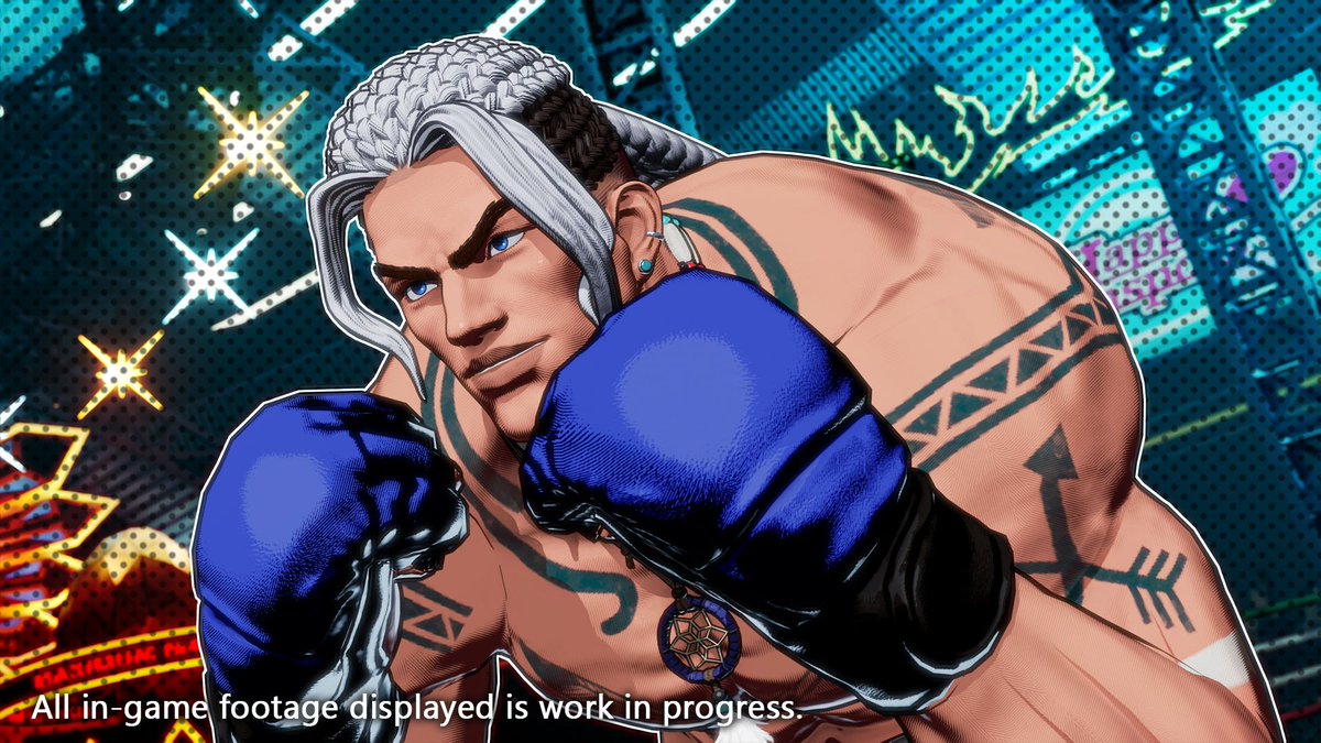 GAROU_PR's tweet photo. “白き狼”の異名を持つ伝説のチャンピオン、 
「リック・ストラウド」最新スクリーンショットを公開📸

#CotW #餓狼伝説_リック参戦 https://t.co/yfiFWAcQJu