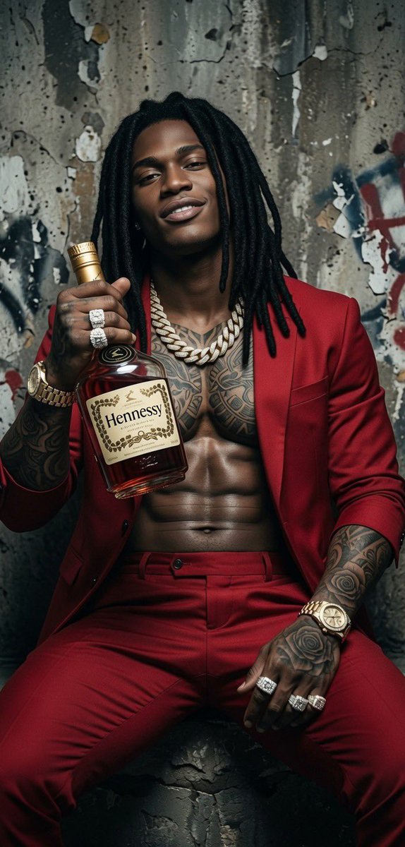 BigDLanceLong's tweet photo. Sippin’ Henny straight, suit open, abs out… but you already know what this big dick energy is really thirsting for tonight 😈 Come get this red suit on your floor while I pour this cognac down your throat and wreck you slow. Who’s tryna get Henny’d up and fucked proper? 🍾💦 https://t.co/qqXfNBS93V