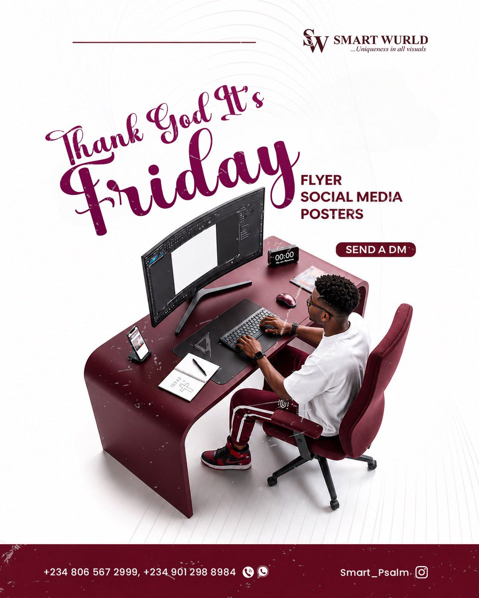 samson_fagbemi's tweet photo. TGIF! 🎉 Great designs don’t happen by chance—they’re created with purpose. Let’s make your brand impossible to ignore.

📩 Send a DM and let’s create something amazing.

#GraphicDesign #Branding #SocialMediaDesign #FlyerDesign #TGIF https://t.co/ZWRl7ZmzVJ