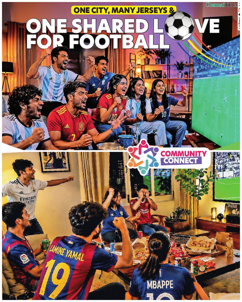 ChennaiTimesTOI's tweet photo. #CommunityConnect: With the #FIFAWorldCup final set to kick off on Sunday night, football fever has truly gripped Chennai. For many fans, the tournament has become an excuse to gather, debate, celebrate &amp; experience every twist &amp; turn together.

Read more: https://t.co/ExcCJEPHAg https://t.co/2NN1FvNGMB