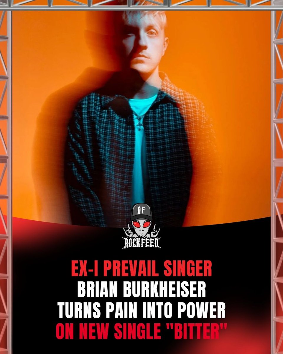 RockFeedNet's tweet photo. Brian Burkheiser turns pain into power. The ex-I Prevail co-founder dropped new Scatterbrain single "Bitter" today, capping a brutal stretch since his blindsided 2025 exit. Fans are already reading between the lines about who inspired it. https://t.co/hsNcBLZ8Mr
