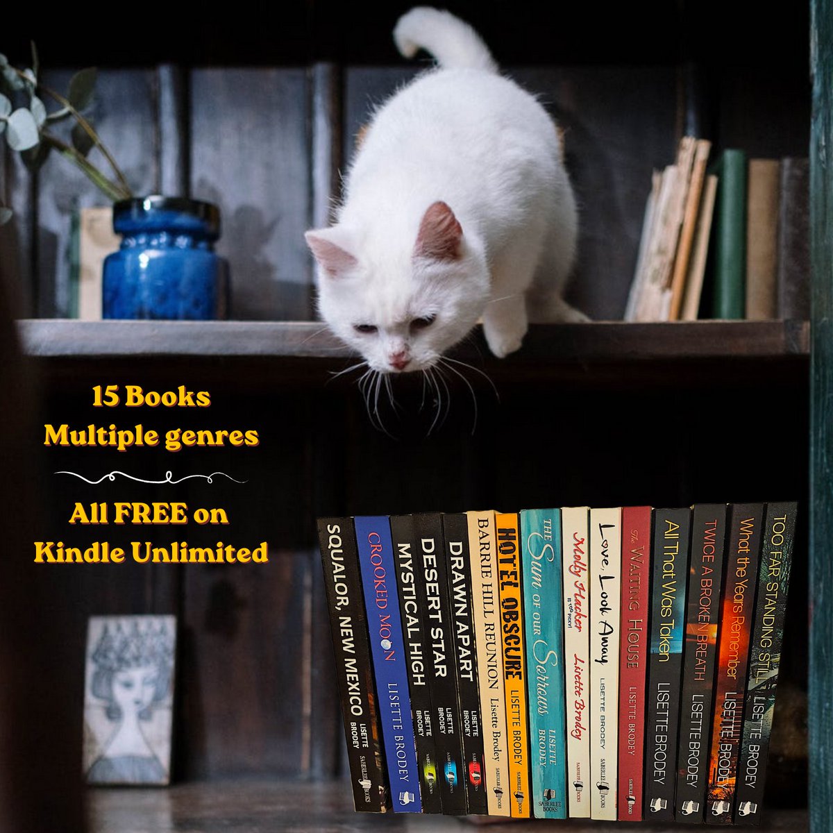 LisetteBrodey's tweet photo. All of my 15 #books are #FREE to read on #KindleUnlimited and available in paperback.
Amazon US: https://t.co/Zdy4fpBNj6
Amazon UK: https://t.co/ohQF414Se8
📕📗📘📙📔📚📚
#suspense #YA #paranormal #RomCom #comingofage #contemporaryfiction #LitFic https://t.co/ZhRsGOZHNJ