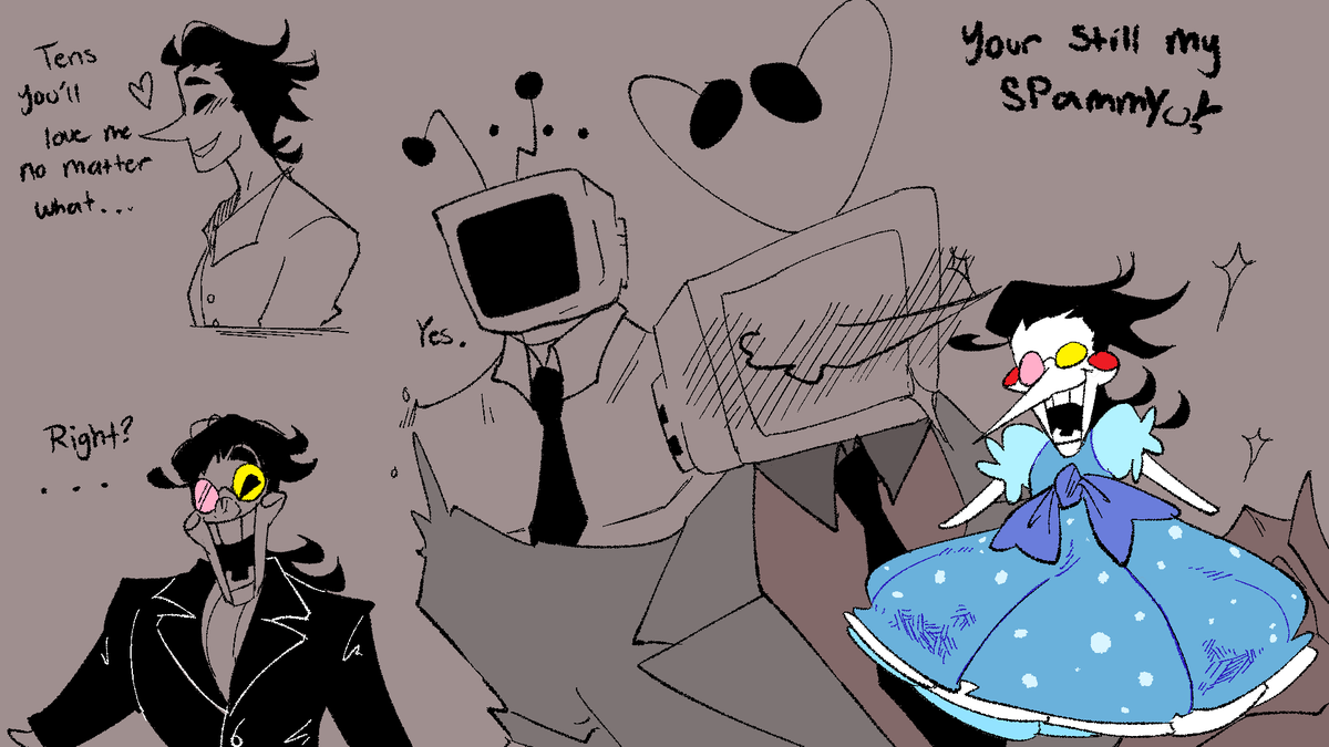 OkamiJobo's tweet photo. First Spamtenna art
smol comic
#deltaruneㅤㅤㅤ #spamton #tenna #spamtenna #doodle https://t.co/zfm5JBrcX6