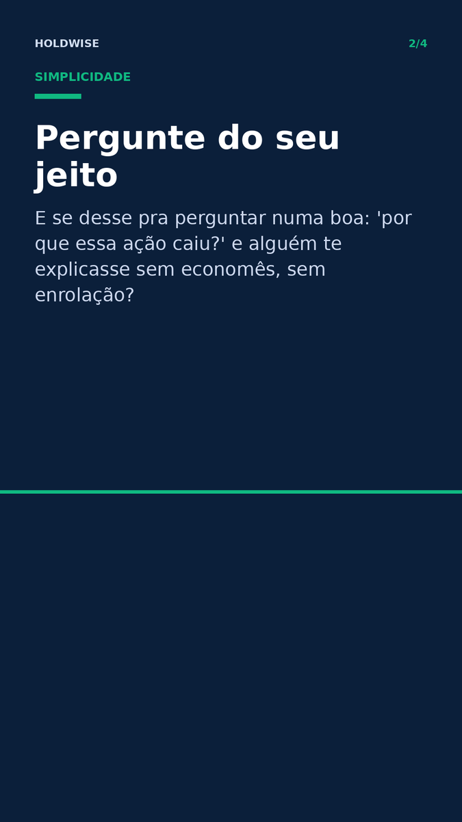 useholdwise's tweet photo. Já travou o cérebro tentando entender o extrato da sua carteira? 😅
Volatilidade, marcação a mercado, benchmark... ninguém nasceu sabendo. #Holdwise #EducaçãoFinanceira #InvestidorIniciante #FinançasSemComplicação https://t.co/yOrtnQVbRY