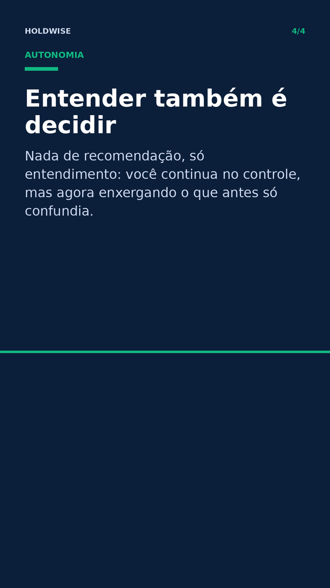 useholdwise's tweet photo. Já travou o cérebro tentando entender o extrato da sua carteira? 😅
Volatilidade, marcação a mercado, benchmark... ninguém nasceu sabendo. #Holdwise #EducaçãoFinanceira #InvestidorIniciante #FinançasSemComplicação https://t.co/yOrtnQVbRY