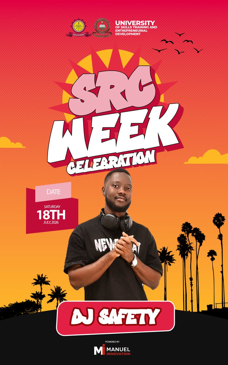 djsafety_gh's tweet photo. DJing Usted SRC Week ๐ง w/t @Medikalbyk
Come through and letโs make it unforgettable ๐ฅ
#UstedSRCWeek #SVS #djsafety https://t.co/gNuHbbSi1h