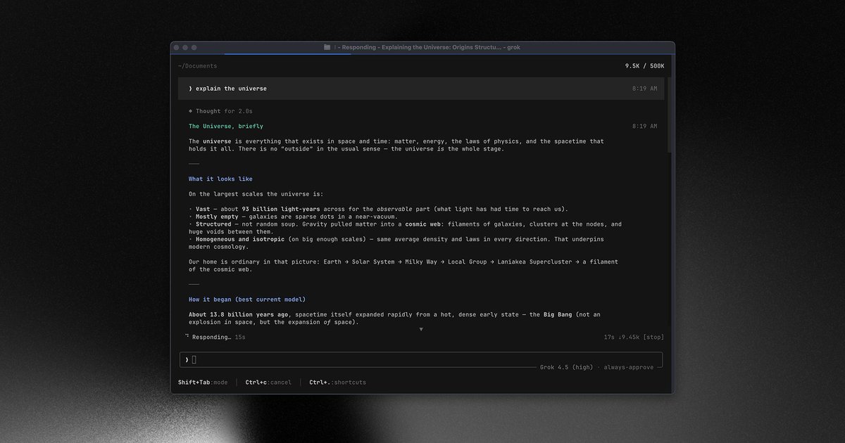 Grok Build: SpaceXAI의 Rust 기반 AI 코딩 에이전트 실행 환경 대표 이미지