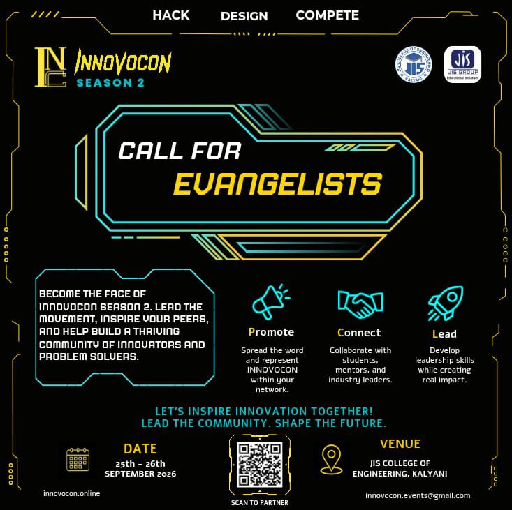 Innovoconevents's tweet photo. Not everyone follows trends. Some create them.
Become an Evangelist and take innovation beyond the stage.
Inspire your peers, build meaningful connections, and create an impact .
Promote. Connect. Lead.
#INNOVOCONSeason2 #CallForEvangelists #LeadTheFuture #Innovation #JISCE https://t.co/4ry5YJbaUm