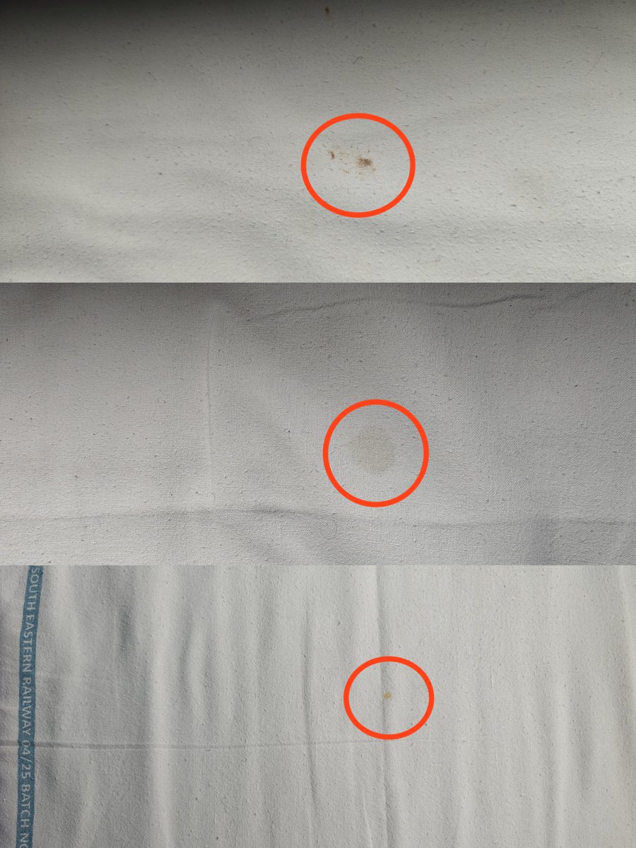 RailTatanagar's tweet photo. 🚨Dirty Bedrolls on Trains Departing from Tatanagar??

Passengers have been reporting unhygienic bedrolls on trains originating from Tatanagar.

📍 14 July: Passengers in B2 coach of Train 18181 Tatanagar–Thawe Express protested after being given dirty bedrolls.

📍 Today: A passenger in A1 coach of Train 18189 Tatanagar–Ernakulam Express received a stained bedsheet.

Requesting @CKP_Division to direct the Mechanised Laundry, Tatanagar to strengthen quality checks & ensure every bedroll is properly washed and hygienic before being issued to passengers.

At the same time, passengers also have a shared responsibility—please help keep railway linen clean by avoiding eating on the bedsheets and using them responsibly.

@serailwaykol @RailMinIndia
