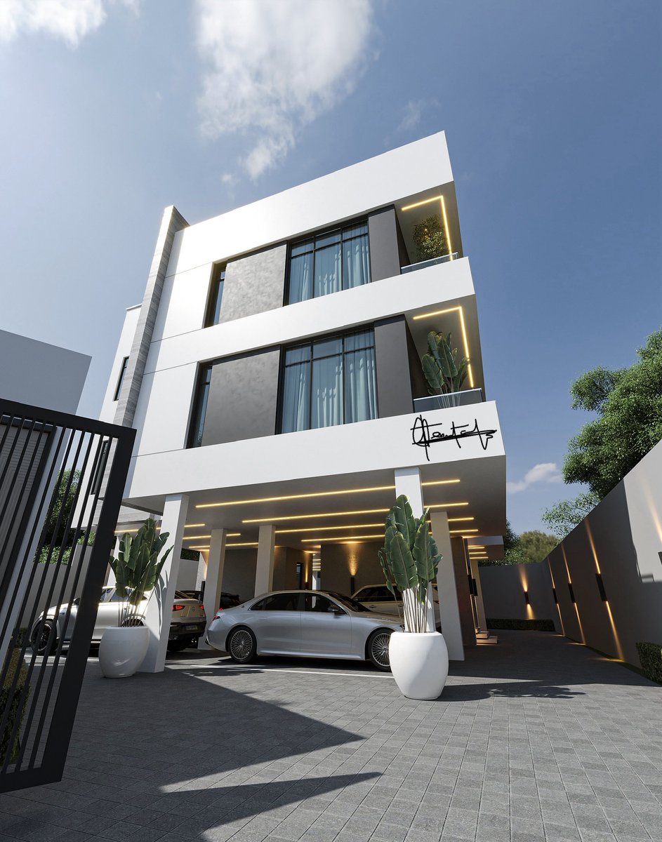temitoayoo's tweet photo. A two-story, four units of two bedroom apartment design. https://t.co/FPbmzEHVKy
