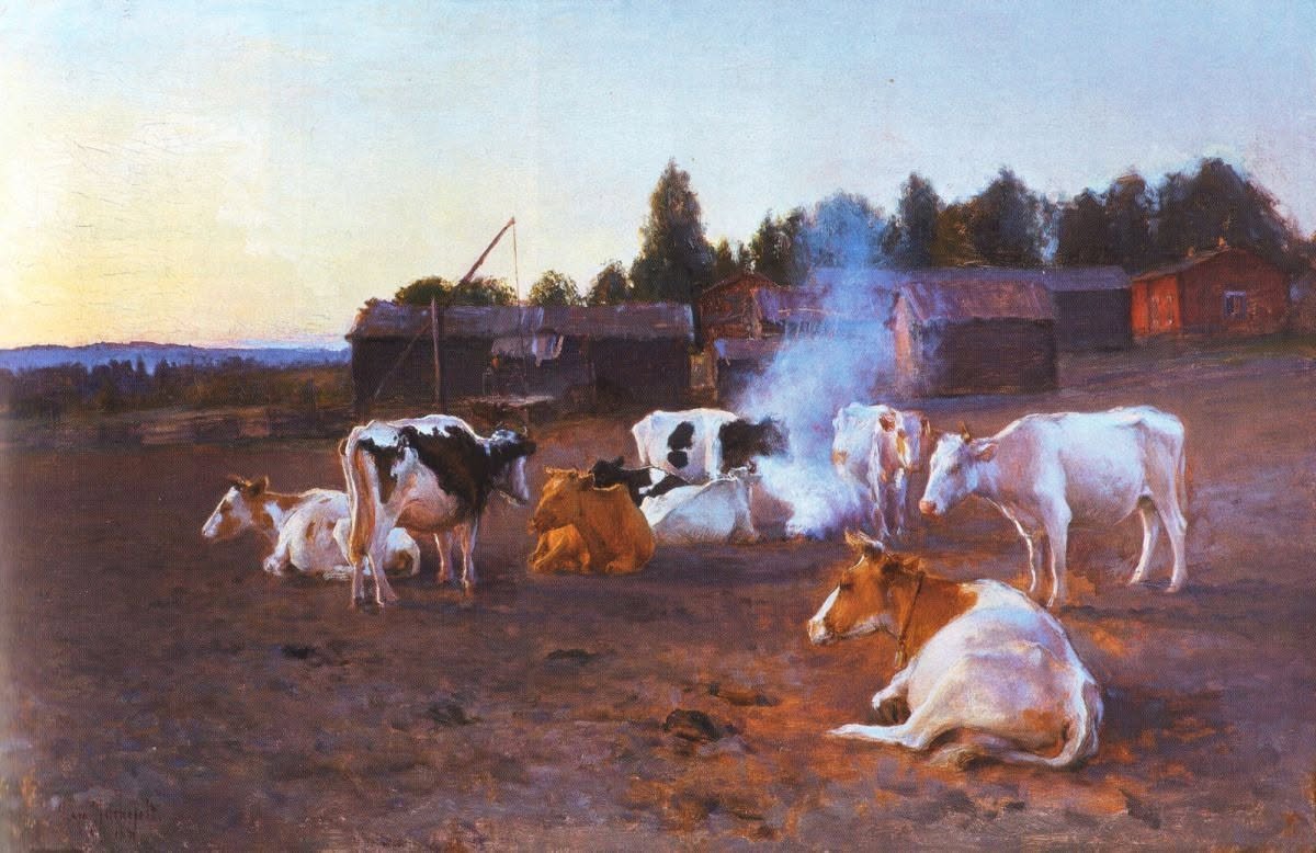 Claudioborlotto's tweet photo. Eero Järnefelt - Cow Smoke https://t.co/ZLM9jpk7nb