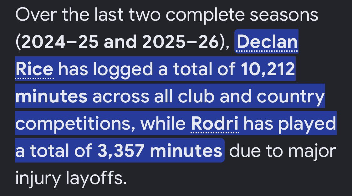 clockendsniper's tweet photo. Souness comparing a now rested and fit Rodri to an injured and fatigued Rice who also had an illness with no context is the reason he’s not on TV anymore. How can you take him seriously? https://t.co/FUUFOvhYWn