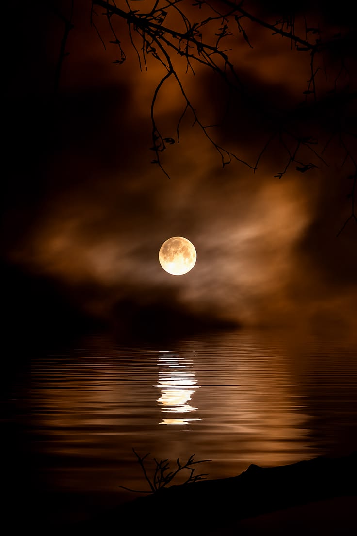 naturebeautyh's tweet photo. Moonlit reflection https://t.co/b9Zeh36AQu