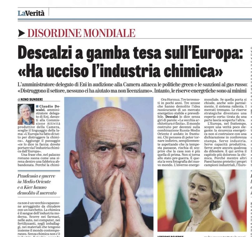 AntonioSocci1's tweet photo. Claudio #Descalzi, amministratore delegato dell'Eni, alla Commissione Attività produttive della Camera dei deputati.
Chiedo: quando inizierà la riflessione critica sulla #UE e le sue devastazioni? Per trarne le conseguenze credo che dovranno prima cambiare alcuni governi europei. https://t.co/eqdoY60LhO