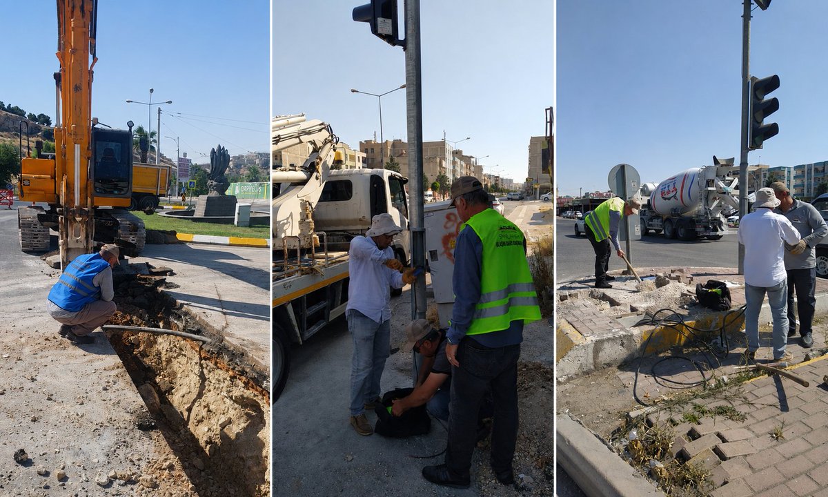 sbbulasimdaire's tweet photo. 🚧 Şanlıurfa'da ulaşım altyapısını güçlendiren çalışmalar aralıksız sürüyor.

Ulaşım Daire Başkanlığı ekiplerimiz; kavşaklarda altyapı onarımlarını gerçekleştiriyor, trafik sinyalizasyon sistemlerinin bakım ve yenilemesini yapıyor, arızalanan trafik sinyal gruplarını kendi atölyesinde bakım ve onarımdan geçirerek yeniden hizmete kazandırıyor, otobüs duraklarının bakım ve montajını tamamlıyor, ana arterlerde yol çizgilerini yenileyerek trafik güvenliğini artırıyor.

Ayrıca geri dönüşüm anlayışıyla kamu kaynaklarında tasarruf sağlanırken, bakım ve revizyon çalışmaları sayesinde sinyalizasyon sistemlerinin güvenli ve kesintisiz çalışması sürdürülüyor.

Daha güvenli, daha düzenli ve daha konforlu bir ulaşım için ekiplerimiz kentin dört bir yanında sahada çalışmalarını aralıksız sürdürüyor. 🚦🛣️👷‍♂️♻️ @sanliurfabld