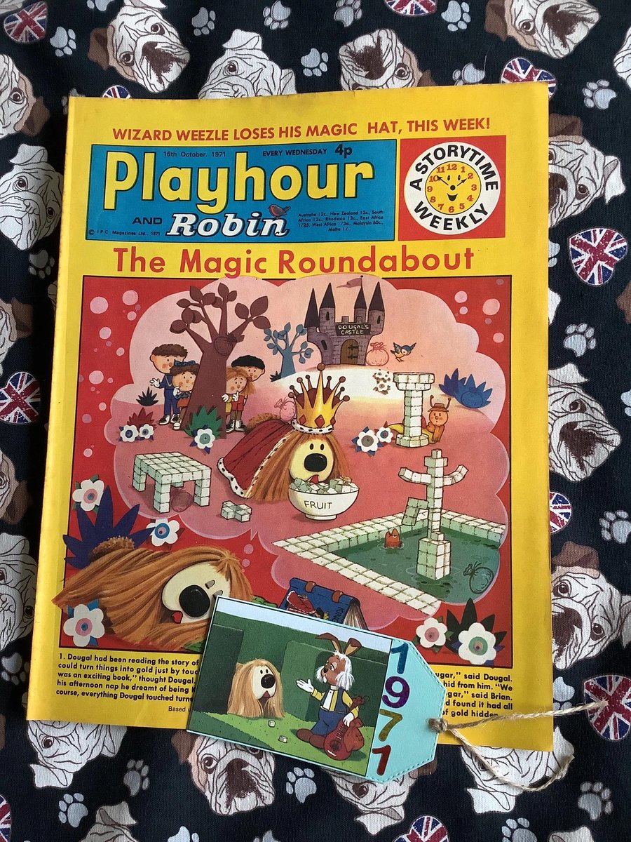 WatsonsVintage's tweet photo. NEW LISTING What a fun #giftidea Rare Vintage 16 October 1971 Playhour and Robin Comic - The Magic Roundabout - Pinky And Perky -Mr Toad - Unusual, Nostalgic Birth Year Gift https://t.co/bgepTZn5Hu via @Etsy #VintageComics #ChildrensComics #1971Gift #TheMagicRoundabout #nostalgia https://t.co/xzWdiT7CPE