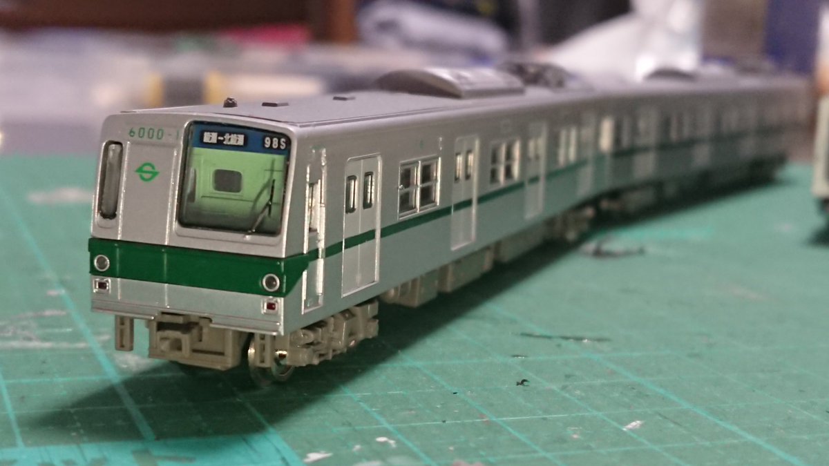 7eSubaru's tweet photo. ※※△000-系の製作

暫定的ではございますが、
とりあえず完成いたしました。

営団6000系ハイフン車。
冷改後・ワンマン化改造前の
形態を製作いたしました。

妻面などが実物とは全く異なる
雰囲気だけのタイプ仕様ですが…。

年明け頃にﾗｲﾄﾕﾆｯﾄが届いたら、
点灯化もしたいと思います。 https://t.co/ekhAyHy6Qh