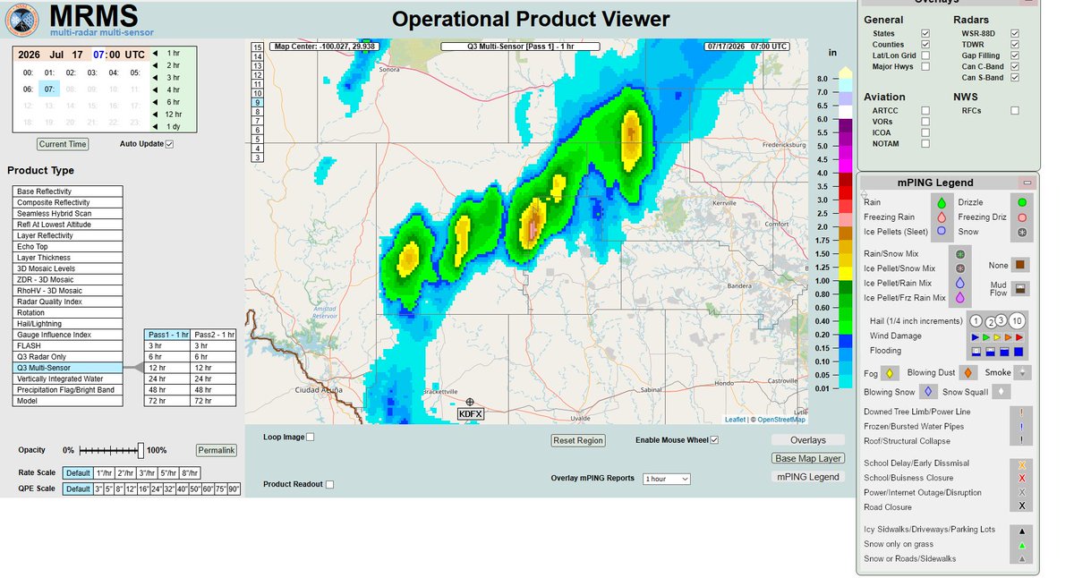 OfficialNHTRC's tweet photo. Over 2 inches of rain have fallen in the past hour near Real County, TX and Edwards County, TX Stay tuned into your local NWS for weather updates
#txwx https://t.co/iMHsBKSLHD
