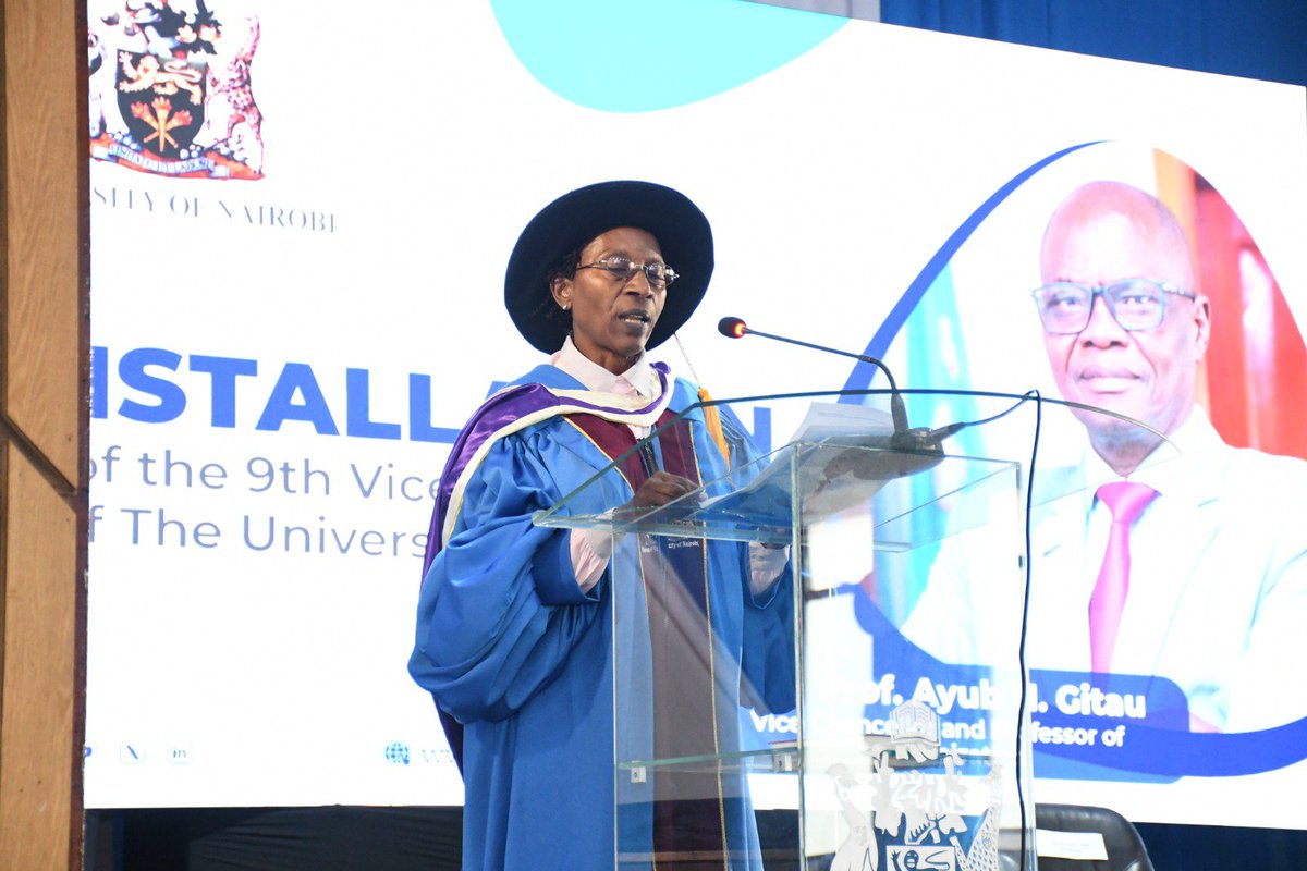 mat3sha's tweet photo. Prof. Margaret Hutchinson, Prof. Josiah Aduda, Prof. John Maande and Prof. Eng. Siphila Mumenya, during the #UoNVCInstallation #happeningnow at the @uonbi
#UoNStars #WeAreUoN https://t.co/eqr2f8myPH