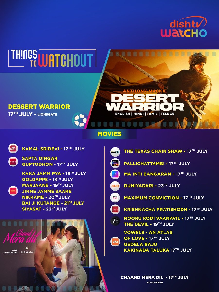 watchoapp's tweet photo. Your next binge just found you. 👀

Fresh drops, trending titles, and all the stories everyone's talking about are now on Watcho.

#ThingsToWatchOut #Watcho #DishTVWatcho #StreamingNow https://t.co/p9TSfBa5U8