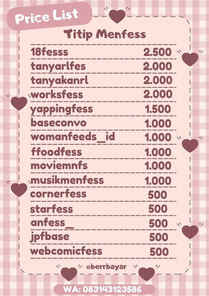 titipkhan's tweet photo. yukk kaka kaka yang mau titip menfess bisa mampir ke aku, fastrep di wasap tele ya https://t.co/NKtdmZGn4t