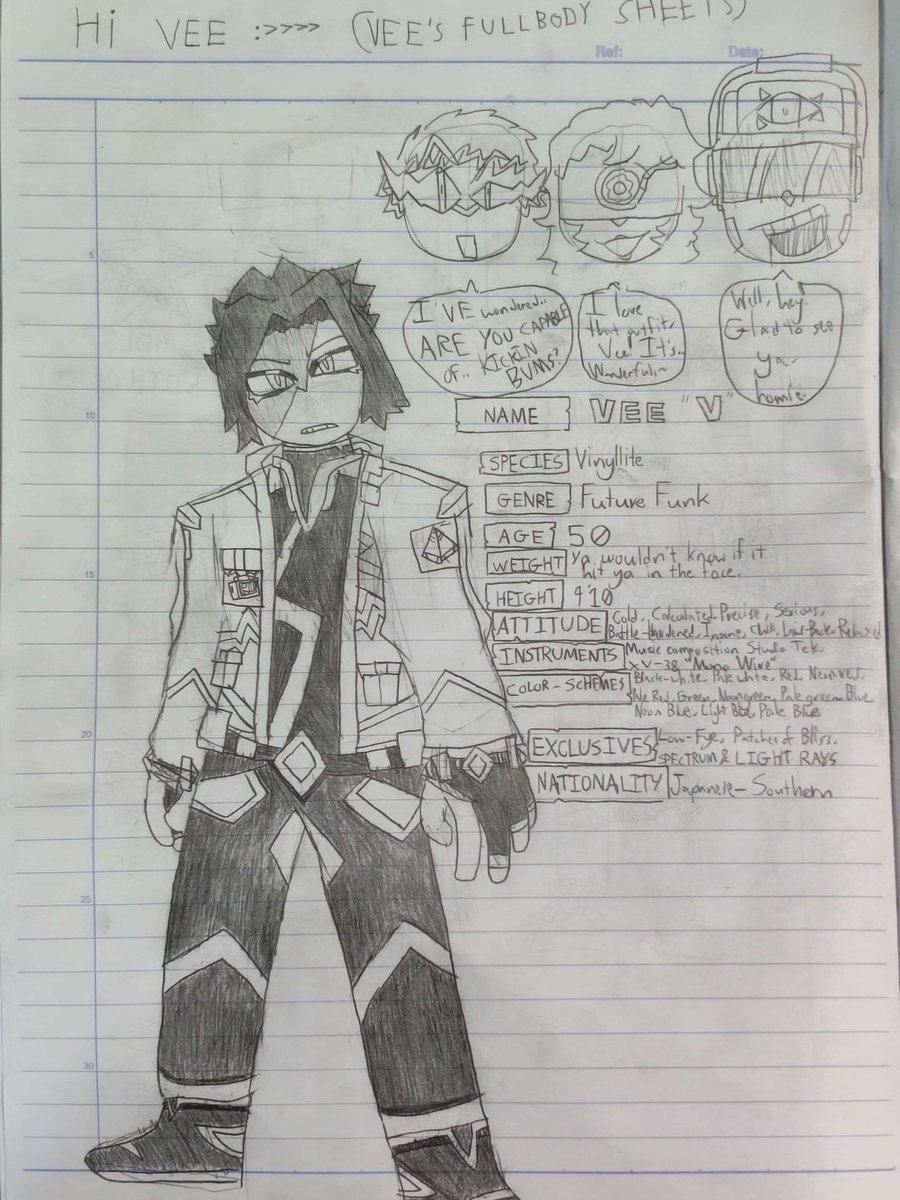 Toxcsinn_Intox's tweet photo. aight sooo... i've seen these DTIYS and i wanted to join one too.

MEET:

Vee! or simply "V"
(The Future Funk Vinyllite)

he's directly based on one of Cyberpunk: Edgerunners Season 2's new crew member: D

i'll provide further facts &amp; know-its of him in the replies. https://t.co/e78FscQJiP