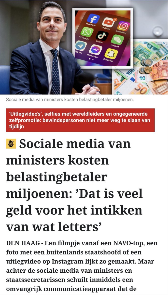 deheij's tweet photo. Bizar toch. Inhoudelijke eb strategische experts komen gratis opdraven, en ondertussen een explosie van social media experts. Ook @minlvvn doet daar aan mee. 

Om het direct (en een beetje lelijk) te formuleren. We hebben een TikTok kabinet. Metaforische plannen en communicatie.

Zaken in de praktijk oplossen? Ho maar!