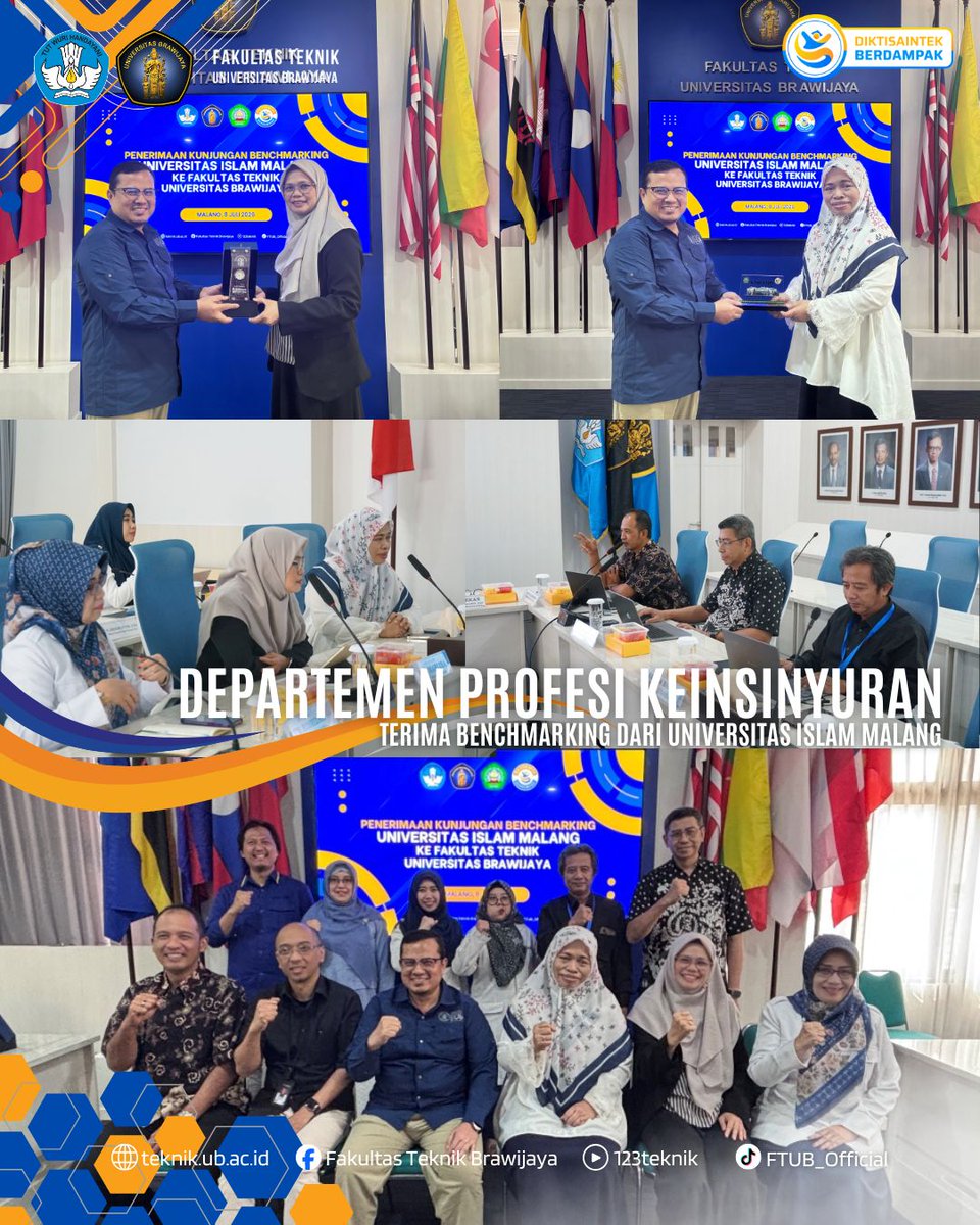 FTUB_INFO's tweet photo. Salam Kolaborasi #KBFT
Dalam rangka studi pengembangan Program Profesi Insinyur (PPI) UNISMA melakukan kunjungan benchmarking ke FTUB
Berita selengkapnya dapat diakses melalui website resmi kami di:
πhttps://t.co/b2rbebuIgA
#FTUB #FTUB2026 #UniversitasBrawijaya #123Teknik https://t.co/bzvIv7FNxj