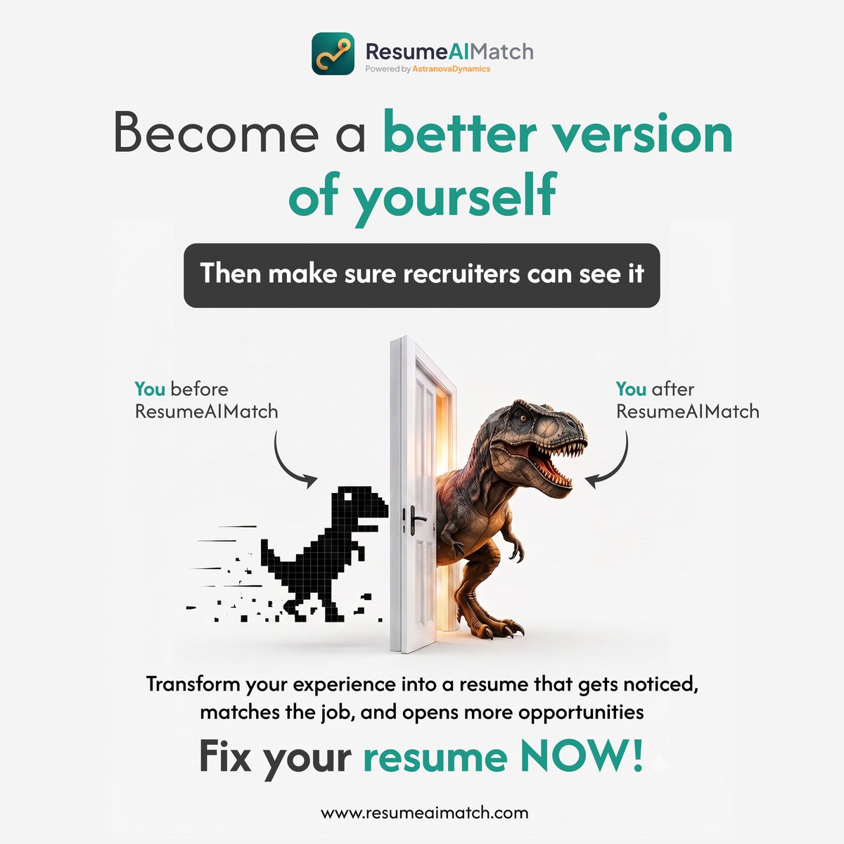 ResumeAIMatch's tweet photo. How many interviews have you lost because of your resume?
ResumeAIMatch helps you: • Beat ATS • Match any job description • Build resumes for 20+ countries • Get AI-powered interview predictions • Apply smarter
🚀 https://t.co/Rixy25J7O4
#JobSearch #ResumeAIMatch https://t.co/4bH87xPsx4