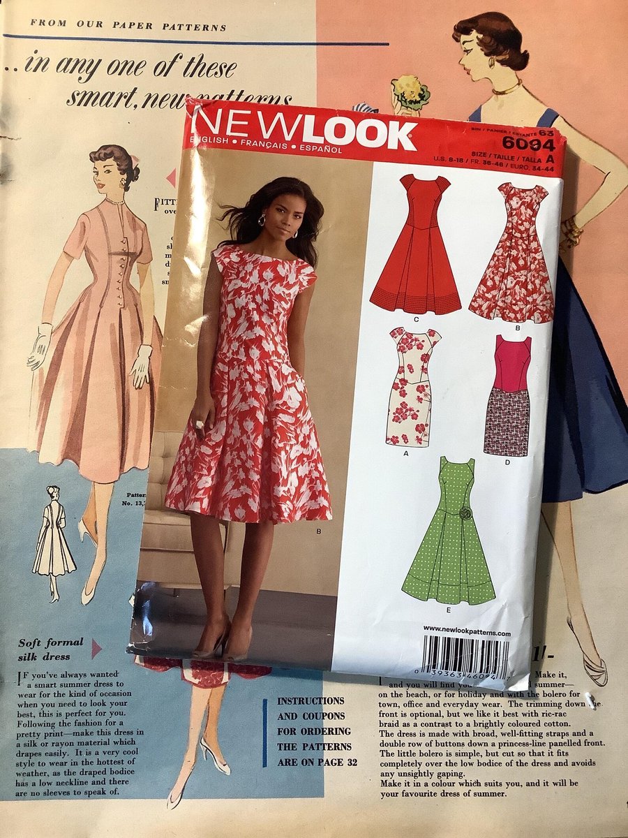 WatsonsVintage's tweet photo. A FABULOUS #DressPattern Uncut 2012 New Look Six Sizes In One Sewing Pattern No 6094 - Wardrobe Staple Dress with 5 Variations - Sizes 8-18 - NO French Instructions https://t.co/UNRFXwwIac via @Etsy #SewingPattern #MultiSize #WardrobeStaple #NewLook https://t.co/P5CKa87kxn