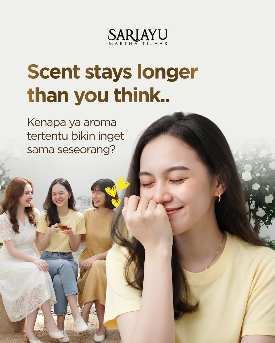 Sariayu_MT's tweet photo. Siapa yang suka nyimpen orang di aroma tertentu? Ternyata ini ada alasan ilmiahnya loh, Sahabat Sariayu!

Biar kamu diinget sama orang karena punya aroma yang calming dan fresh, kamu bisa banget pilih Sariayu Tanjung ✨

#Sariayu #SariayuTanjung #CleanBeauty https://t.co/vehllCXrbu